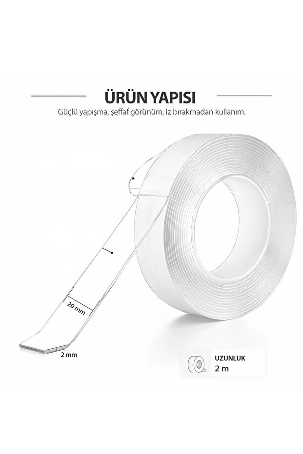 Toptan%20Nano%20Bant%20Süper%20Güçlü%20Şeffaf%20Çift%20Taraflı%20Yapışkan%20Bant%20|%202%20Metre