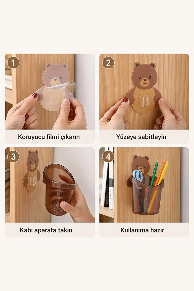 Toptan%20Ayıcık%20Desenli%20Kendinden%20Yapışkanlı%20Banyo%20Organizeri%20|%20Pratik%20Duvar%20Düzenleyici