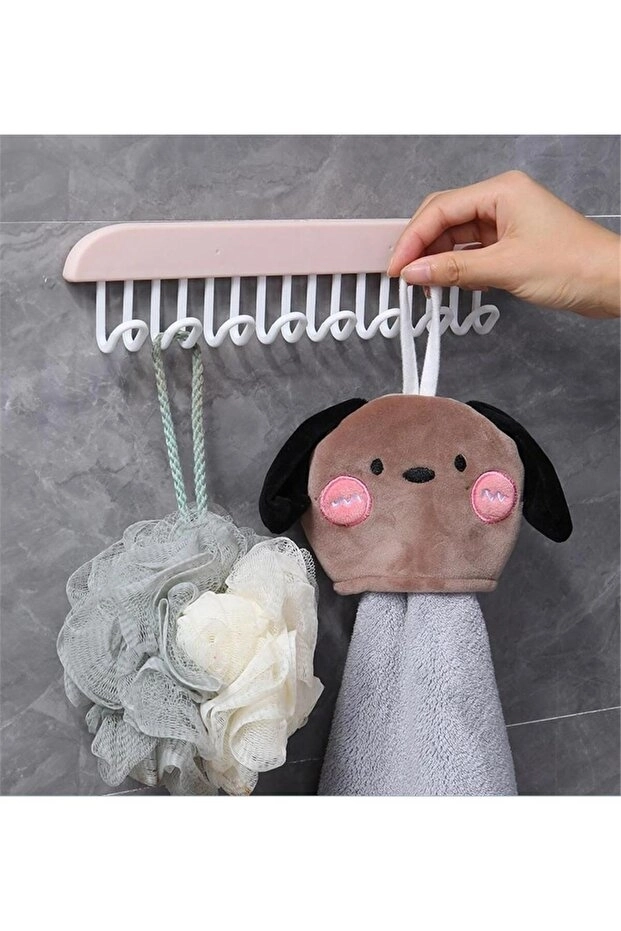 Toptan%208%20Kancalı%20Çok%20Amaçlı%20Yapışkanlı%20Askı%20|%20Mutfak%20ve%20Banyo%20Dolap%20İçi%20Askılık