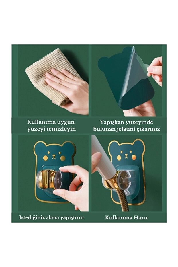 Toptan%20Yapışkanlı%20Hayvan%20Figürlü%20Hareketli%20Duş%20Başlığı%20Tutucu%20|%201%20Adet