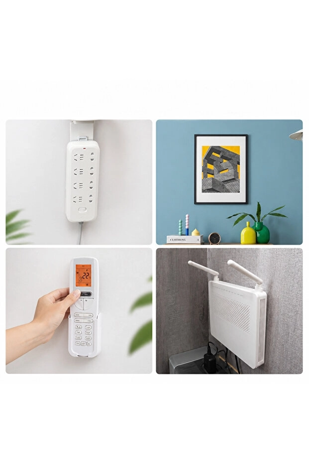 Toptan%20Yapışkanlı%20Eşya%20Sabitleme%20Klipsi%20|%20Kumanda,%20Priz%20ve%20Modem%20Düzenleyici