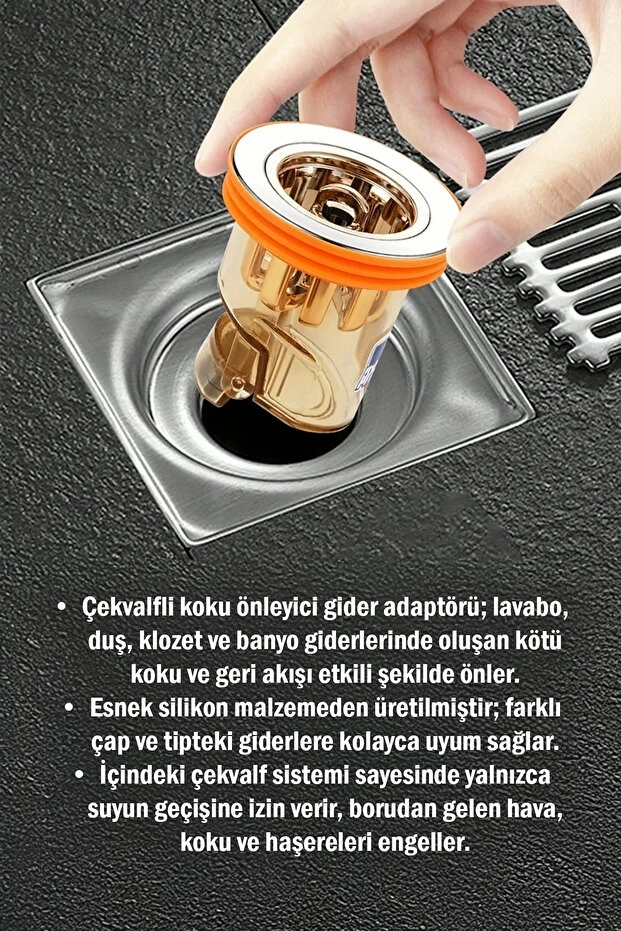 Toptan%20Çekvalfli%20Gider%20Adaptörü%20|%20Koku%20ve%20Geri%20Akış%20Önleyici%20Gider%20Aparatı