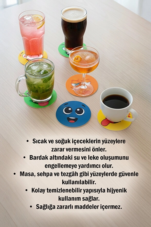 Toptan%20Emoji%20Desenli%20Bardak%20Altlığı%20|%206’lı%20Ahşap%20Bardak%20Altlığı%20Seti