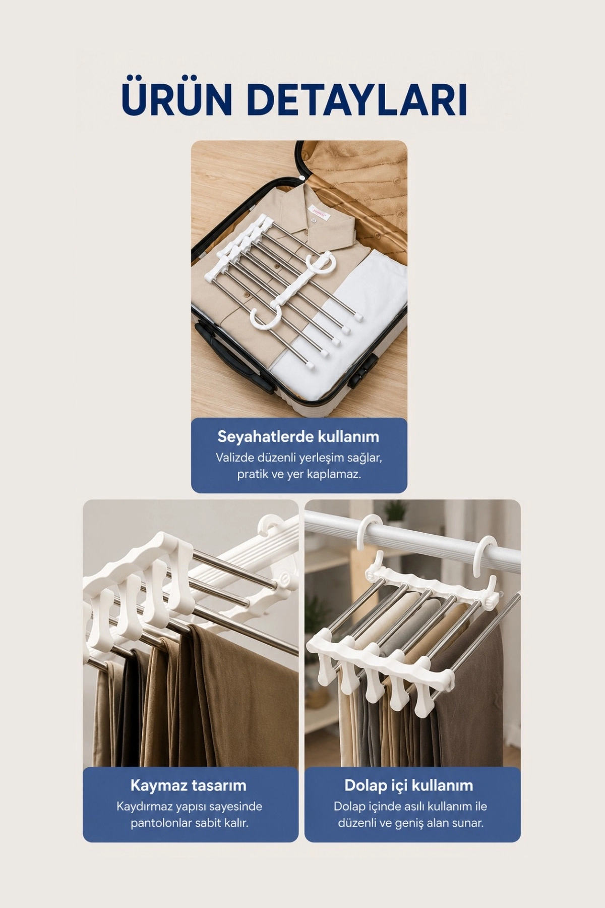 Toptan%20Hareketli%20Çoklu%20Pantolon%20Askısı%20|%20Kaymaz%20ve%20Yer%20Tasarruflu%20Metal%20Askı