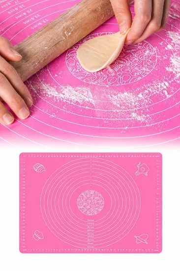 Toptan Büyük Boy Silikon Hamur Açma Matı 40x50 cm | İKONYA Plus