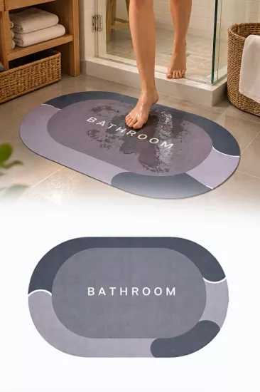 Toptan Su Emici Kaydırmaz Banyo Paspası 58x38 cm | İKONYA Plus